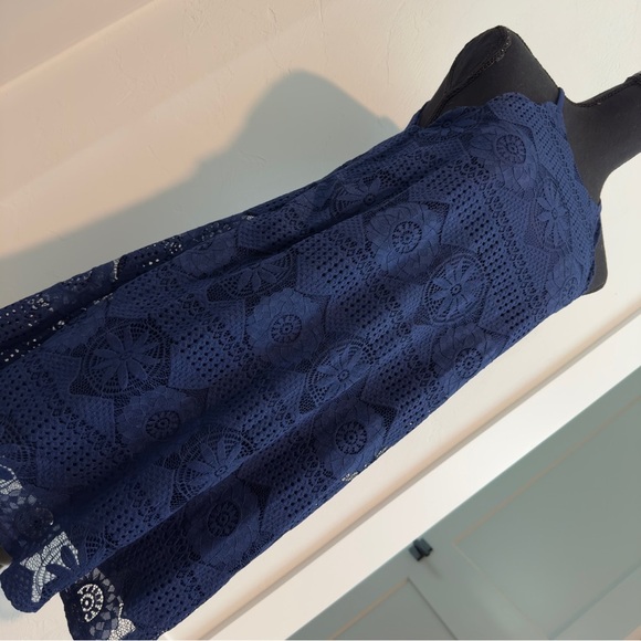 Francesca’s Blue Lace A-line Dress S - Picture 5 of 11